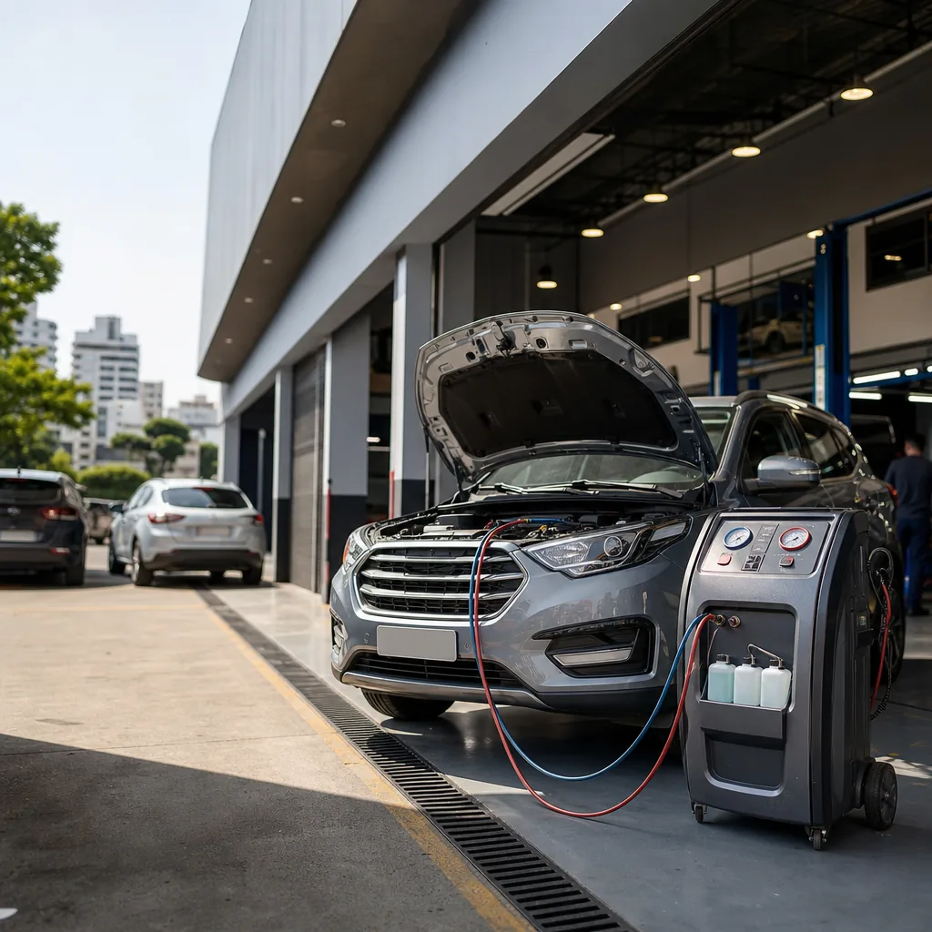 Serviço de ar-condicionado automotivo