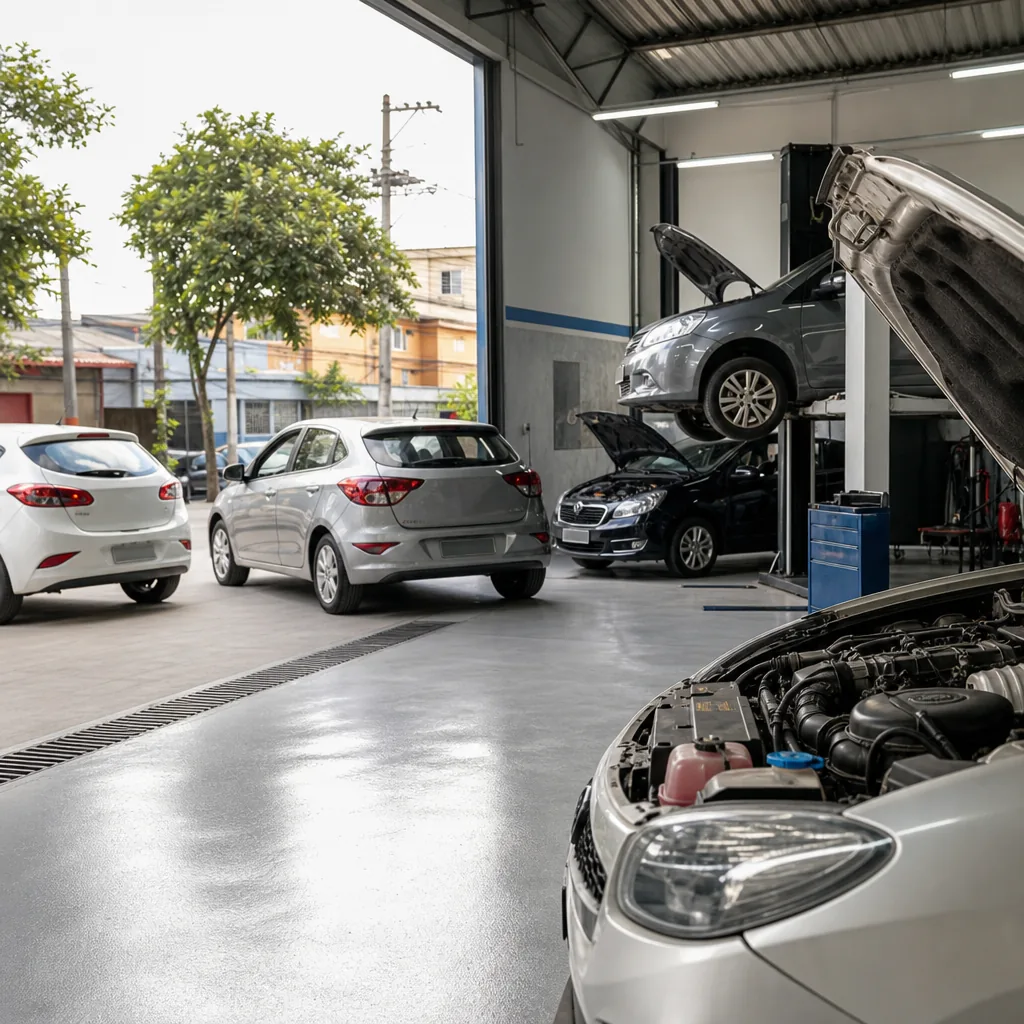 Serviço em ar-condicionado de veículo