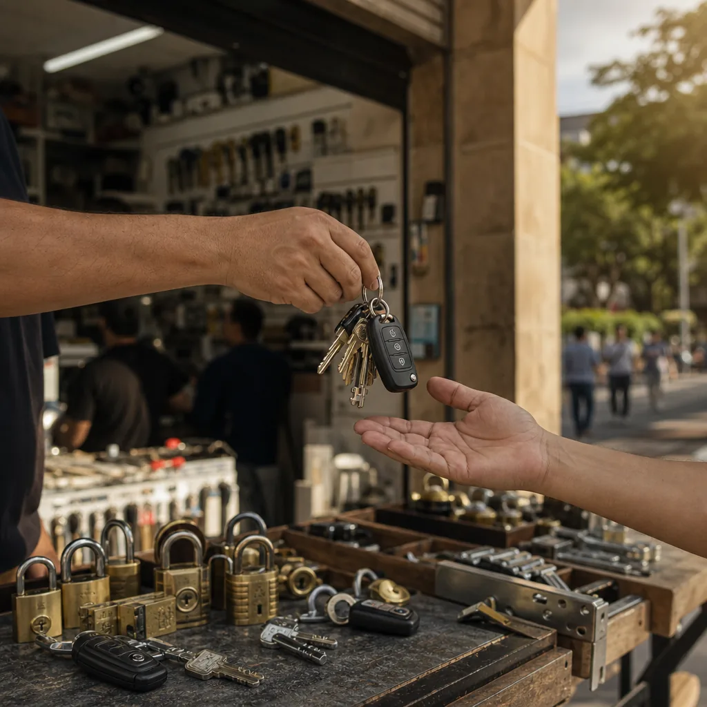 Bancada de trabalho de chaveiro