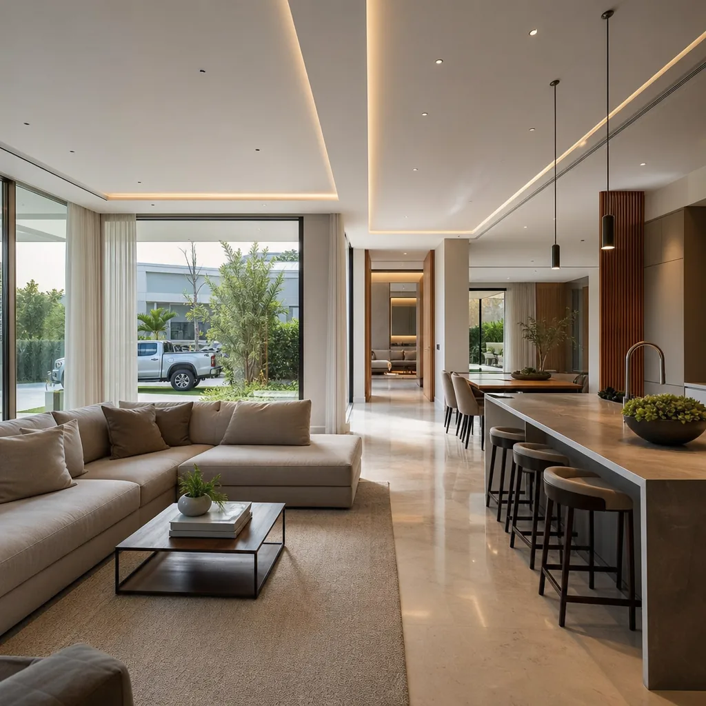 Ambiente comercial com drywall